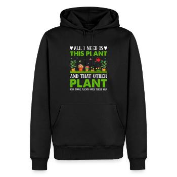 Gartenarbeit mit jedem Samen sähe ich meinen Geist - Männer Premium Bio Hoodie - Schwarz - Vorne - Nico (187cm)