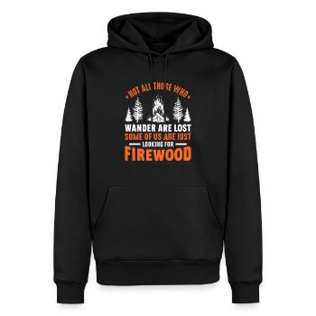 Wandern - nicht alle, die wandern, sind verloren! - Männer Premium Bio Hoodie - Schwarz - Vorne - Nico (187cm)