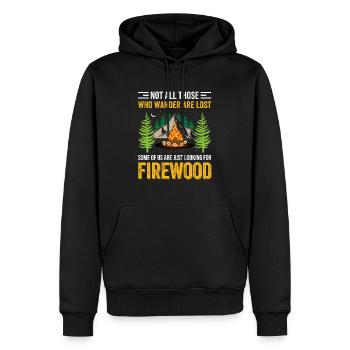 Wandern - nicht alle, die wandern, sind verloren! - Männer Premium Bio Hoodie - Schwarz - Vorne - Nico (187cm)