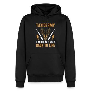 Taxidermie Ich erwecke den toten Beck zum Leben - Männer Premium Bio Hoodie - Schwarz - Vorne - Nico (187cm)