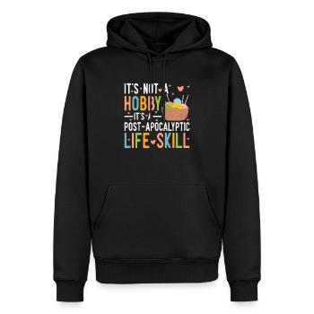 Stricken ist eine Lebenseinstellung - Männer Premium Bio Hoodie - Schwarz - Vorne - Nico (187cm)