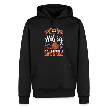 Stricken ist eine Lebenseinstellung - Männer Premium Bio Hoodie - Schwarz - Vorne - Nico (187cm)