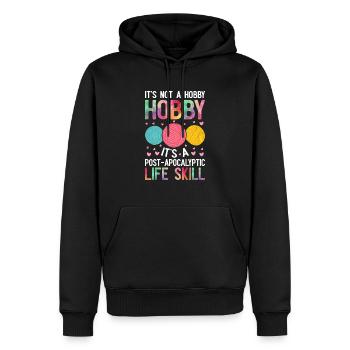 Stricken ist eine Lebenseinstellung - Männer Premium Bio Hoodie - Schwarz - Vorne - Nico (187cm)