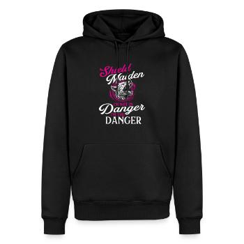 Shield Maiden Je ne suis pas en danger - Guerrier Viking - Sweat à capuche Premium bio Homme - noir - Devant - Nico (187cm)