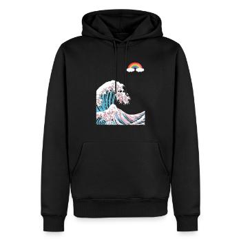 Trau dich, du selbst zu sein - Trans LGBT Farben in der - Männer Premium Bio Hoodie - Schwarz - Vorne - Nico (187cm)