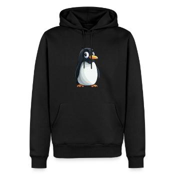 Pinguin Kawaii Pinguin Niedlich - Männer Premium Bio Hoodie - Schwarz - Vorne - Nico (187cm)