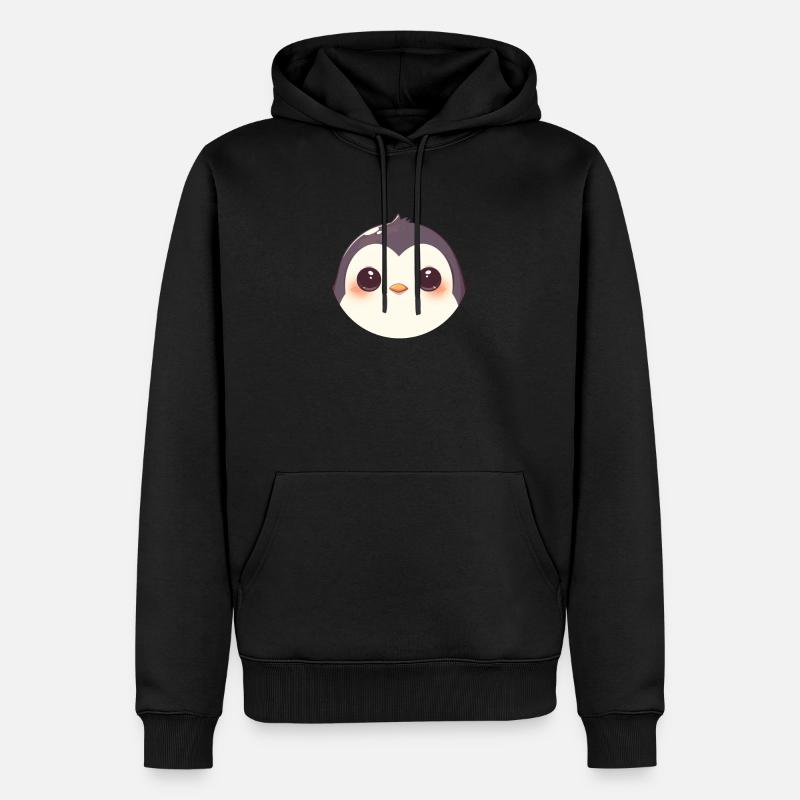 Pingouin Kawaii Pingouin mignon - Sweat à capuche Premium bio Homme - noir
