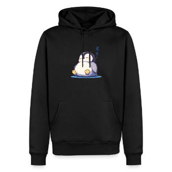 Pingouin Kawaii Pingouin mignon - Sweat à capuche Premium bio Homme - noir - Devant - Nico (187cm)