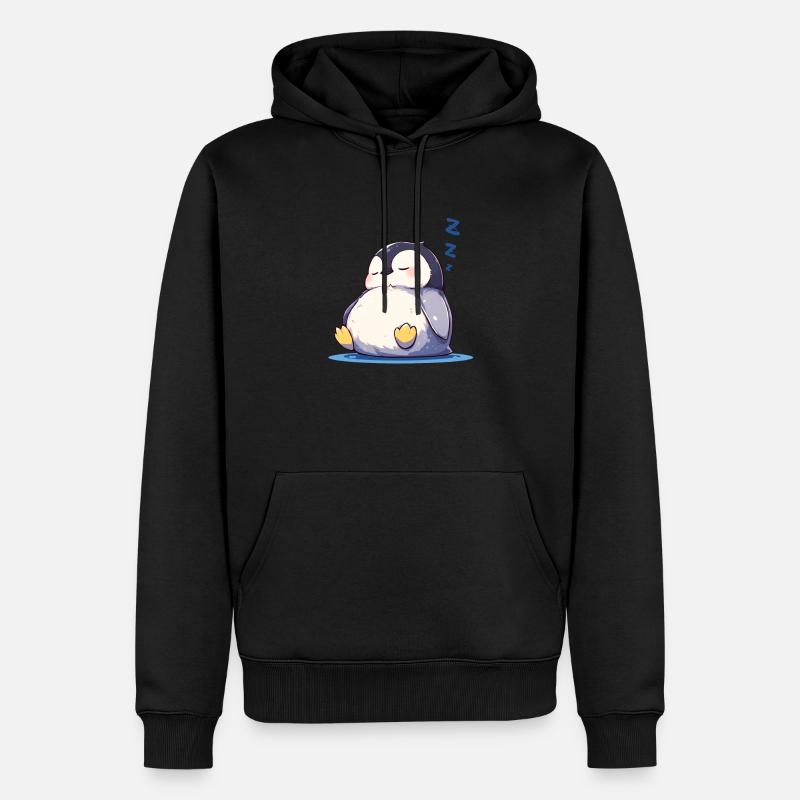 Pingouin Kawaii Pingouin mignon - Sweat à capuche Premium bio Homme - noir