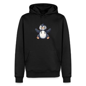 Pinguin Kawaii Pinguin Niedlich - Männer Premium Bio Hoodie - Schwarz - Vorne - Nico (187cm)