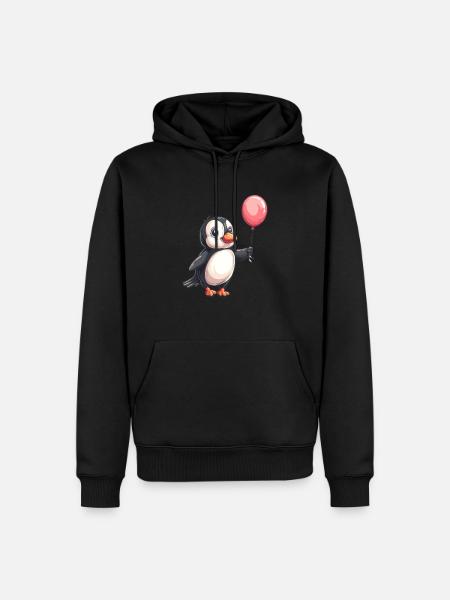 Pinguin Party Kawaii Pinguin Niedlich - Männer Premium Bio Hoodie - Schwarz