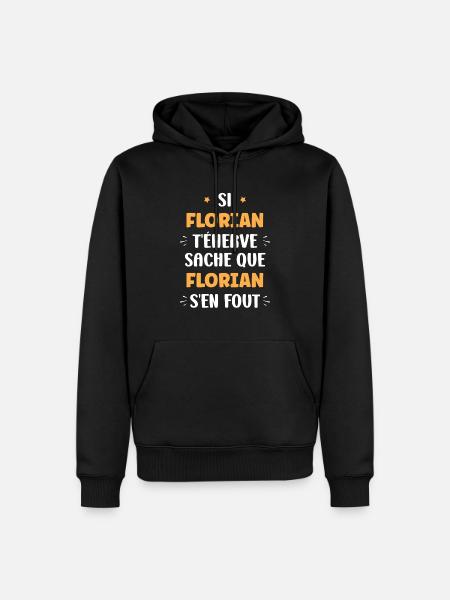 Florian - Sweat à capuche Premium bio Homme - noir