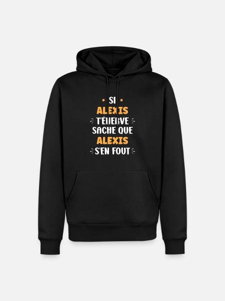 Alexis - Sweat à capuche Premium bio Homme - noir
