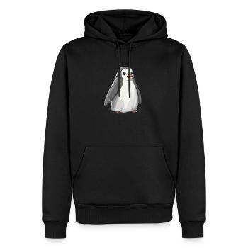 Pinguin Geist Halloween Pinguin Niedlich - Männer Premium Bio Hoodie - Schwarz - Vorne - Nico (187cm)