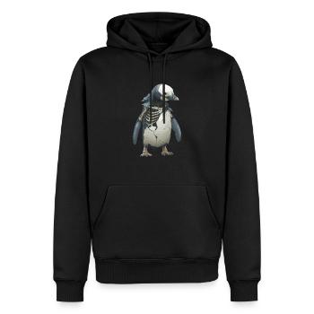 Pinguin Skelett Halloween Pinguin - Männer Premium Bio Hoodie - Schwarz - Vorne - Nico (187cm)