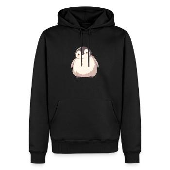 Pinguin Kawaii Pinguin Niedlich - Männer Premium Bio Hoodie - Schwarz - Vorne - Nico (187cm)