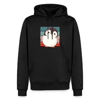 Pingouin Kawaii Pingouin Mignon - Sweat à capuche Premium bio Homme - noir - Devant - Nico (187cm)
