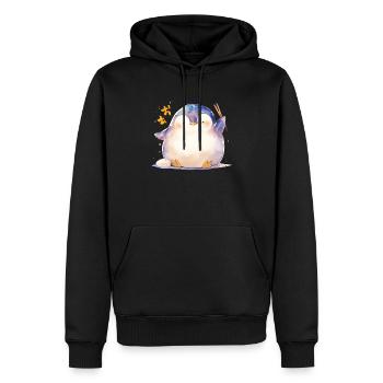 Pingouin Kawaii Pingouin mignon - Sweat à capuche Premium bio Homme - noir - Devant - Nico (187cm)