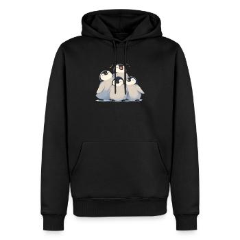 Pingouin Bébés Kawaii Pingouin Mignon - Sweat à capuche Premium bio Homme - noir - Devant - Nico (187cm)