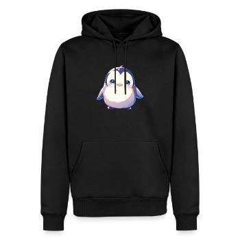 Pingouin Kawaii Pingouin mignon - Sweat à capuche Premium bio Homme - noir - Devant - Nico (187cm)