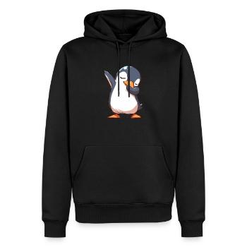 Pinguin tupfend Kawaii Pinguin Niedlich - Männer Premium Bio Hoodie - Schwarz - Vorne - Nico (187cm)