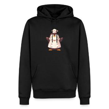 Pingouin Kawaii Pingouin Mignon - Sweat à capuche Premium bio Homme - noir - Devant - Nico (187cm)