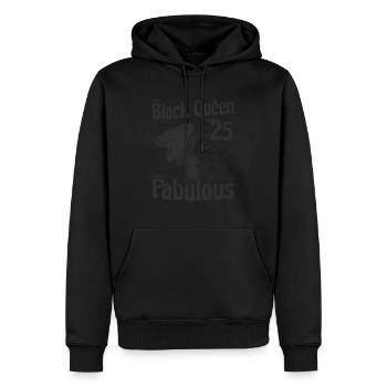 Cette reine noire fait 25 looks fabuleux - 25e - Sweat à capuche Premium bio Homme - noir - Devant - Nico (187cm)