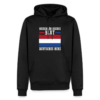 Néerlandais Allemand Pays-Bas Pays-Bas - Sweat à capuche Premium bio Homme - noir - Devant - Nico (187cm)