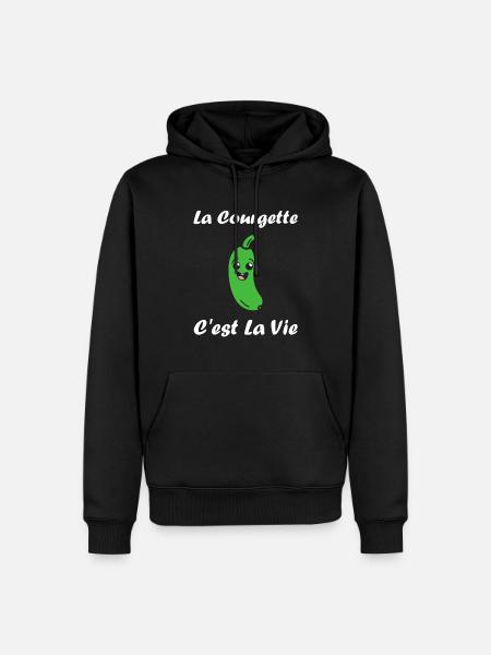 courgette - Sweat à capuche Premium bio Homme - noir