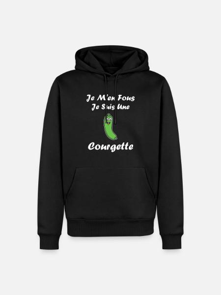 courgette - Sweat à capuche Premium bio Homme - noir