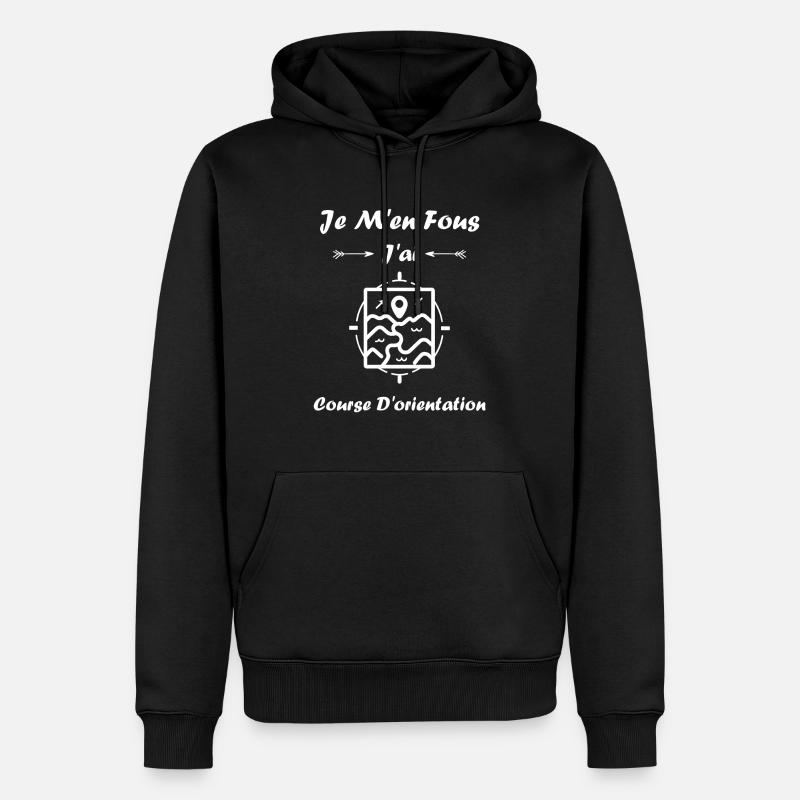 course d'orientation - Sweat à capuche Premium bio Homme - noir
