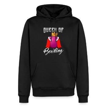 Boule de bowling Bowler Sport Bowling Queen - Sweat à capuche Premium bio Homme - noir - Devant - Nico (187cm)