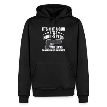 Its Not A Gun Meme - Funny Its Not A Gun - Männer Premium Bio Hoodie - Schwarz - Vorne - Nico (187cm)