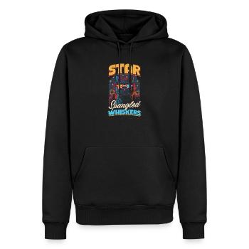 4. Juli Katzenstern Geflitterte Schnurrhaare - Männer Premium Bio Hoodie - Schwarz - Vorne - Nico (187cm)