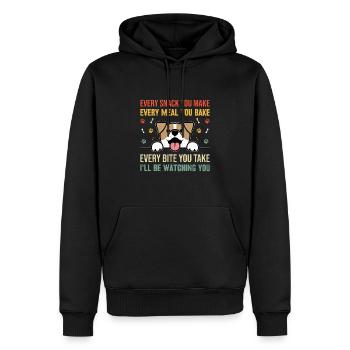 Hunde - Every snack you make i´ll be watching you! - Männer Premium Bio Hoodie - Schwarz - Vorne - Nico (187cm)
