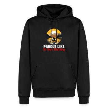 Kajakfahren, Kajakfahren, Paddeln, Paddeln - Männer Premium Bio Hoodie - Schwarz - Vorne - Nico (187cm)