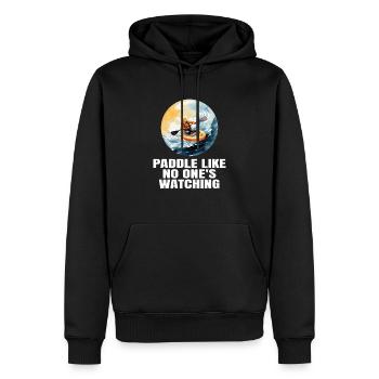 Kajakfahren, Kajakfahren, Paddeln, Paddeln - Männer Premium Bio Hoodie - Schwarz - Vorne - Nico (187cm)