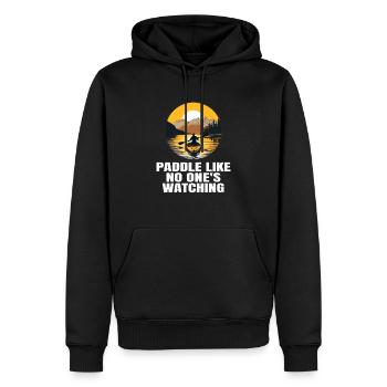 Kajakfahren, Kajakfahren, Paddeln, Paddeln - Männer Premium Bio Hoodie - Schwarz - Vorne - Nico (187cm)