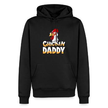 Chicky Daddy-Pour toutes les dans le panier - Sweat à capuche Premium bio Homme - noir - Devant - Nico (187cm)