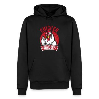 Chicky Daddy-Pour toutes les dans le panier - Sweat à capuche Premium bio Homme - noir - Devant - Nico (187cm)
