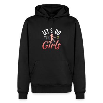 Let's Do This Girls Softball Baseball - Männer Premium Bio Hoodie - Schwarz - Vorne - Nico (187cm)