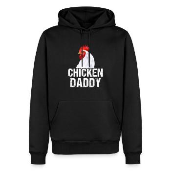 Chicky Daddy-Pour toutes les dans le panier - Sweat à capuche Premium bio Homme - noir - Devant - Nico (187cm)