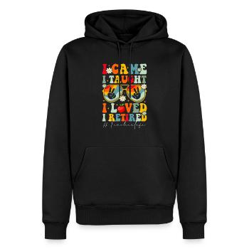 Enseignant à la retraite ! Vacances d’été pour toujours - Sweat à capuche Premium bio Homme - noir - Devant - Nico (187cm)