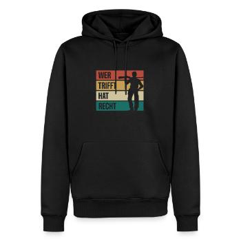 Sport Shooter Glasses for Sport Shooting Shooting Festival - Men’s Premium Organic Hoodie - black - Front - Nico (187cm)