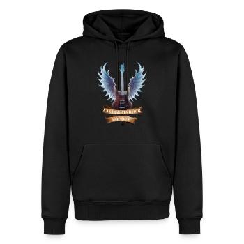 Guitare Rock 2024 06 - Sweat à capuche Premium bio Homme - noir - Devant - Nico (187cm)