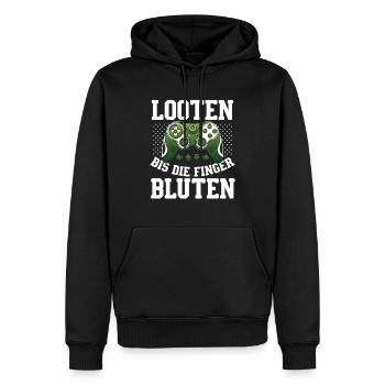 Gaming PC Zocken Headset Gaming Controller Monitor - Men’s Premium Organic Hoodie - black - Front - Nico (187cm)