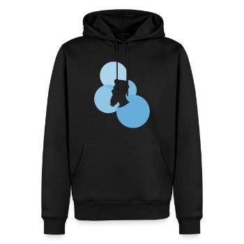Poils du visage Moustache Moustache - Sweat à capuche Premium bio Homme - noir - Devant - Nico (187cm)