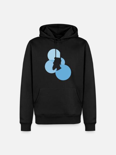 Gesichtsbehaarung Schnurrbart Schnurrbart - Männer Premium Bio Hoodie - Schwarz