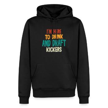 Fantasy Football Party Drink Draft Kickers Funny - Männer Premium Bio Hoodie - Schwarz - Vorne - Nico (187cm)