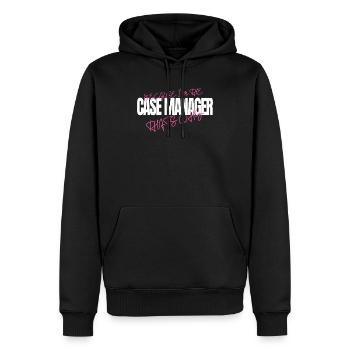 Chefs Geschenke Case Manager - Männer Premium Bio Hoodie - Schwarz - Vorne - Nico (187cm)